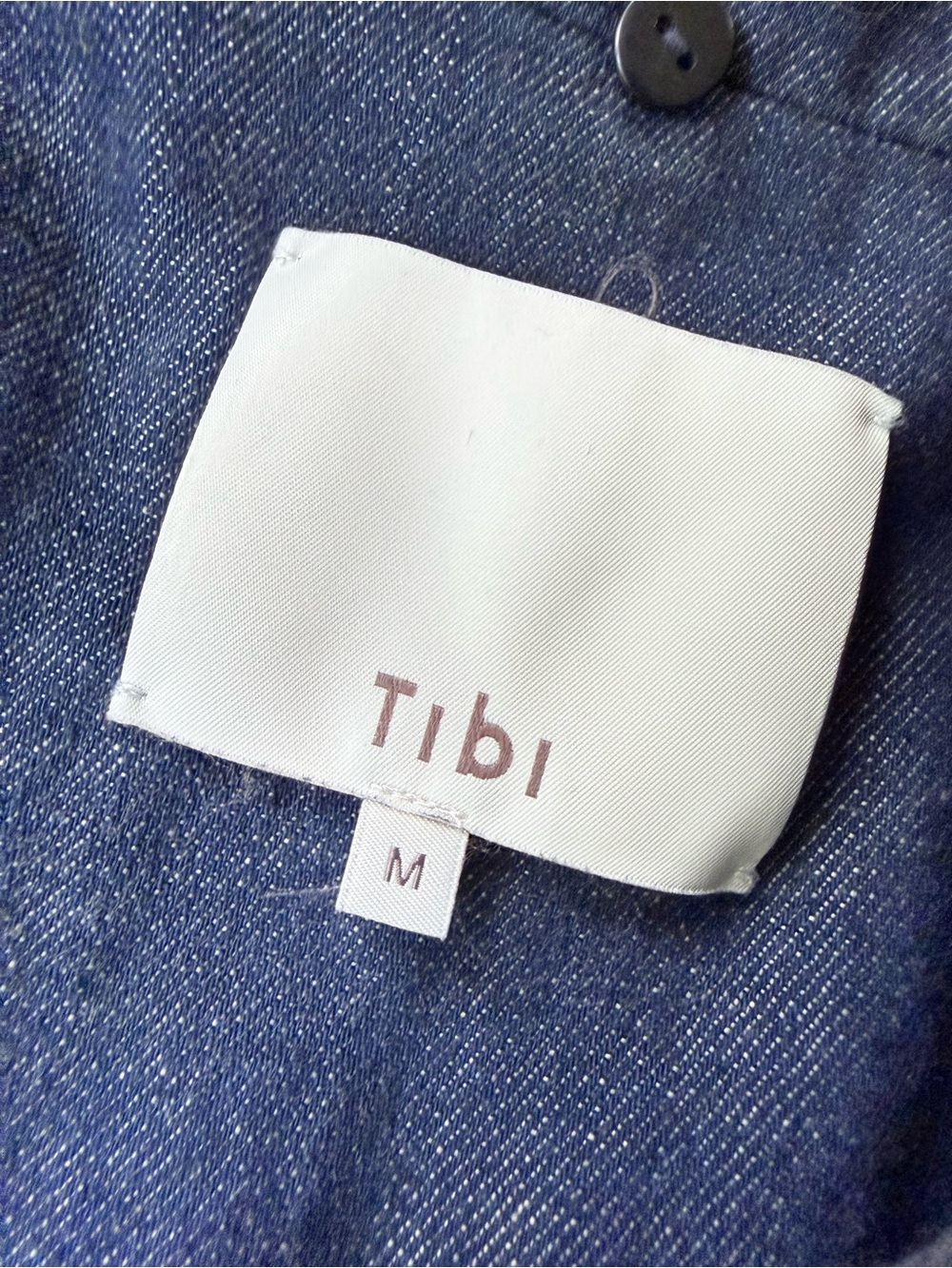 TIBI Raw Denim Oversized Moto Motorcycle Jean Jacket Size M - Picture 14 of 16